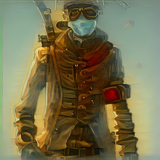 Post apocalyptic steampunk man 