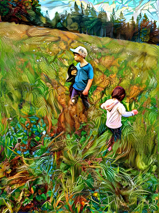 Kids on a walk