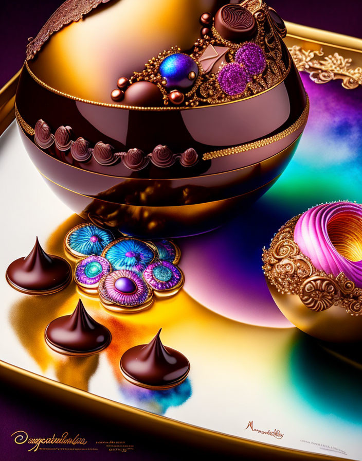 Vibrant Artistic Chocolates and Confectionery Display