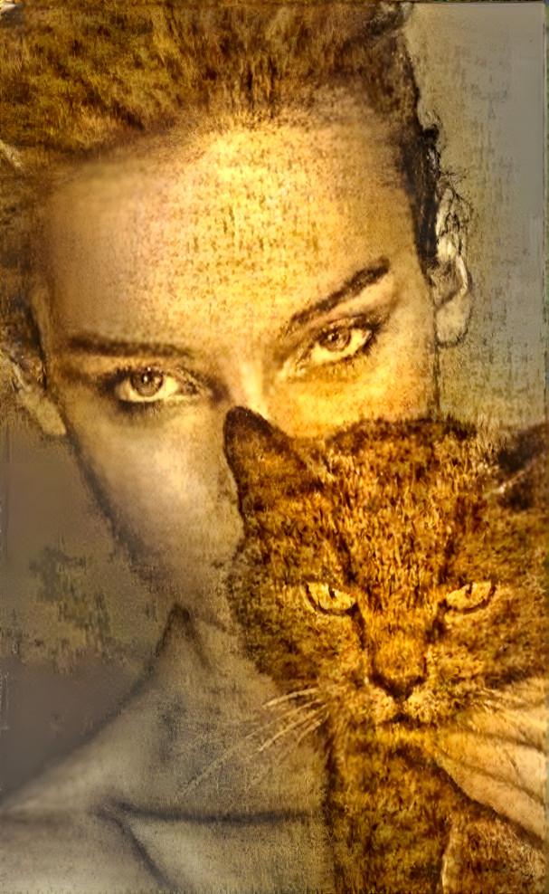 Girl with cat