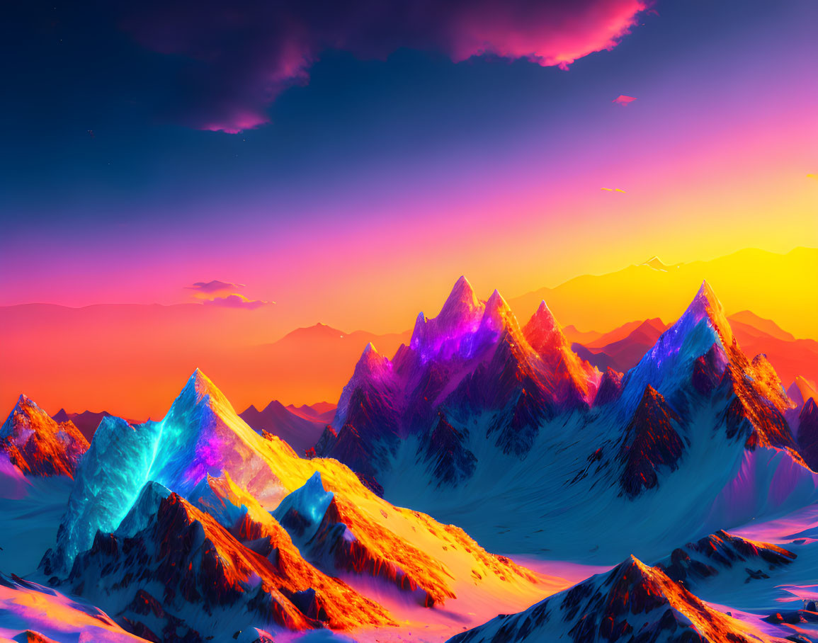 Glowing Mountains