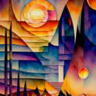 Colorful digital artwork: cosmic patterns, ethereal spires, celestial bodies