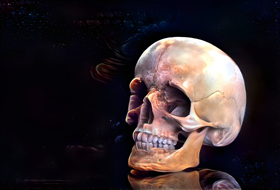 skull in space