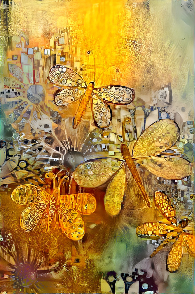 Golden butterflies