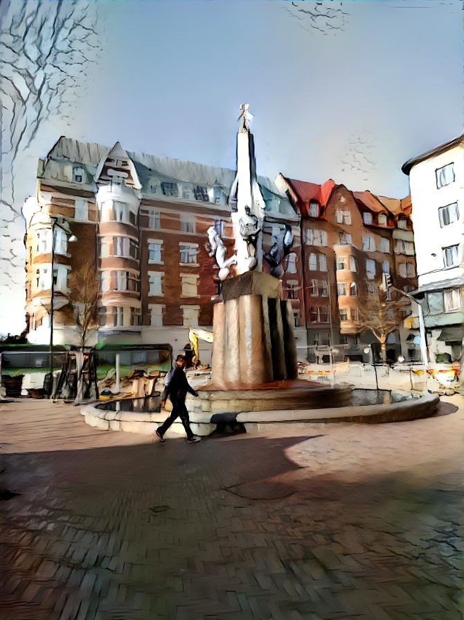 triangeltorget,  morning sun