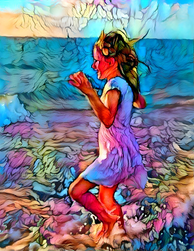 Girl in surf