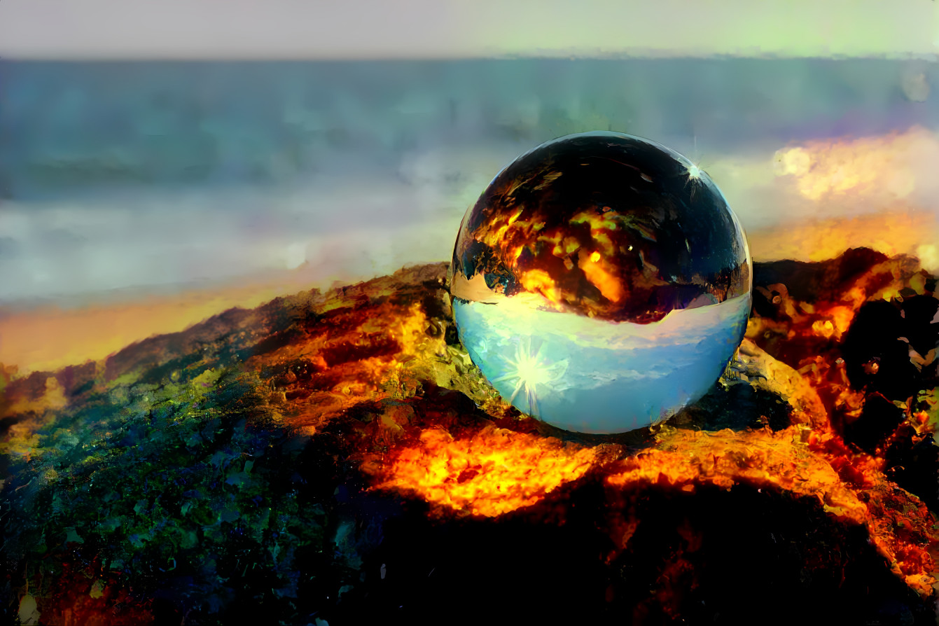 Molten Rock Beach Lens Ball