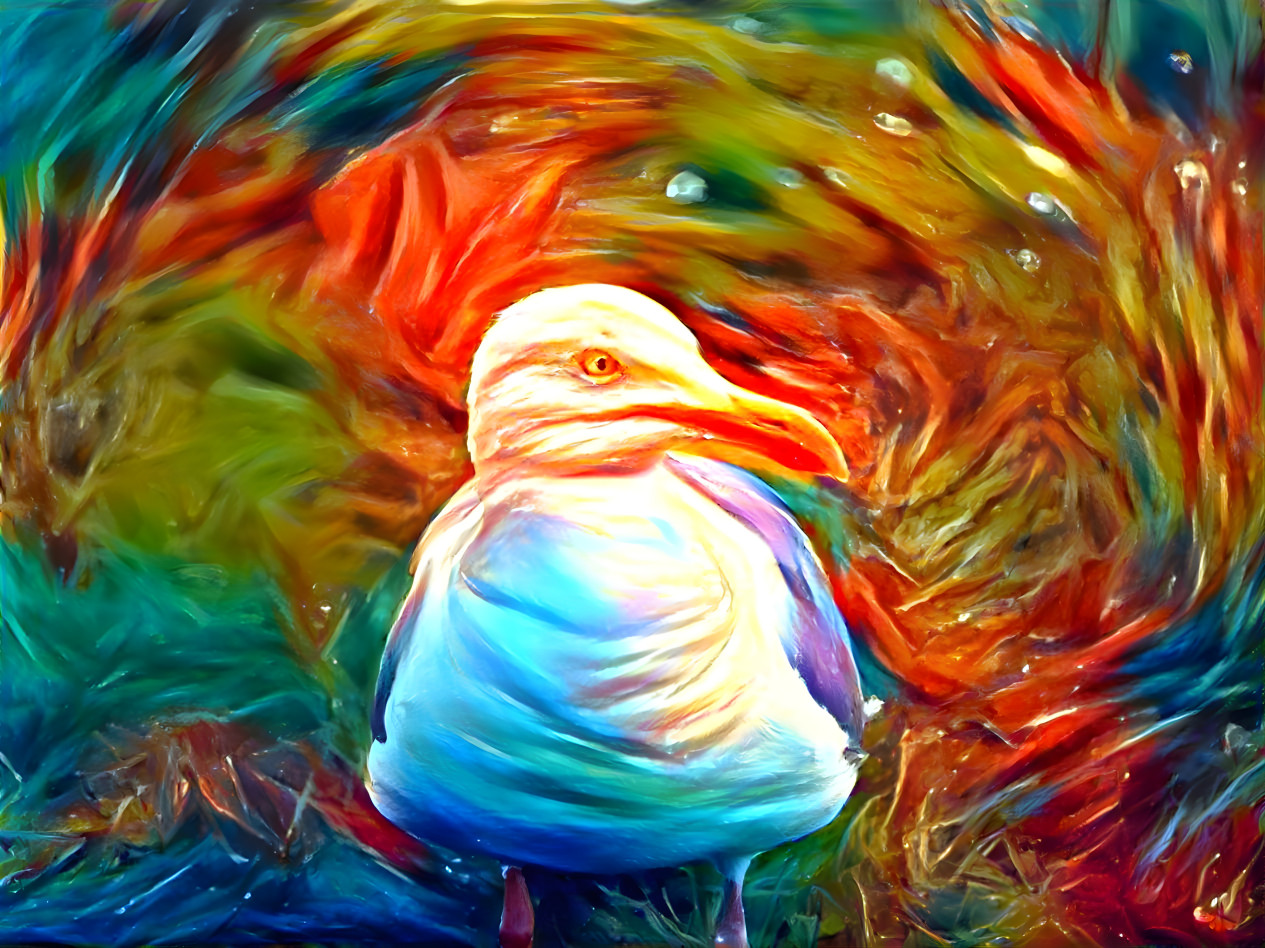 colorful seagull