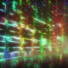 Futuristic Neon Cityscape with Glowing Lights