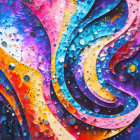 Colorful Swirling Fractals in Digital Abstract Art