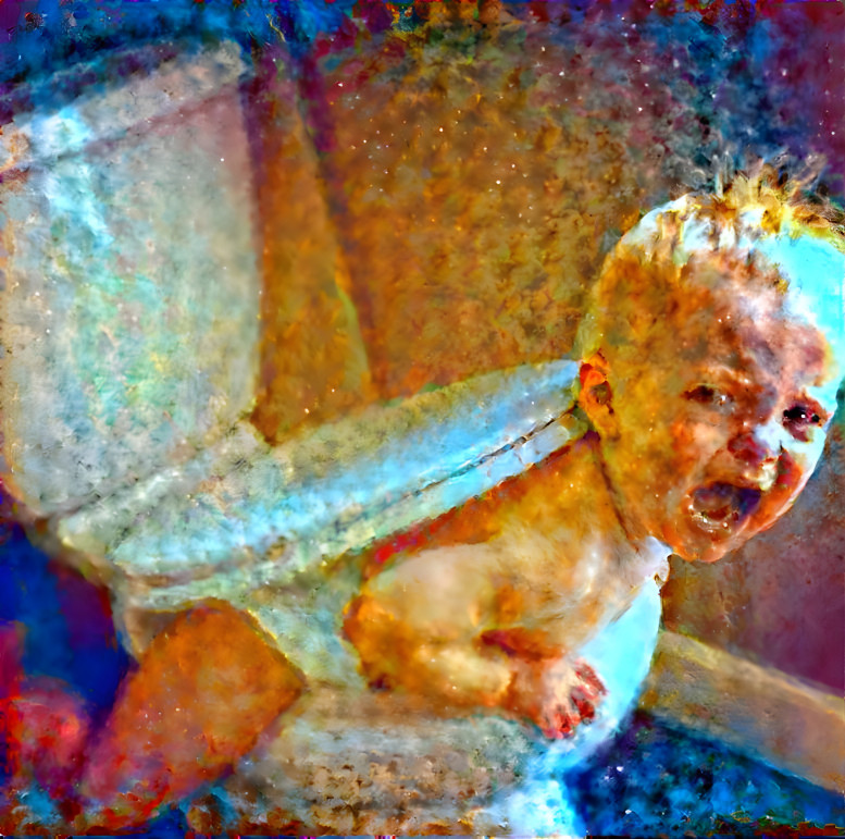 space toilet baby that got deep-fried 