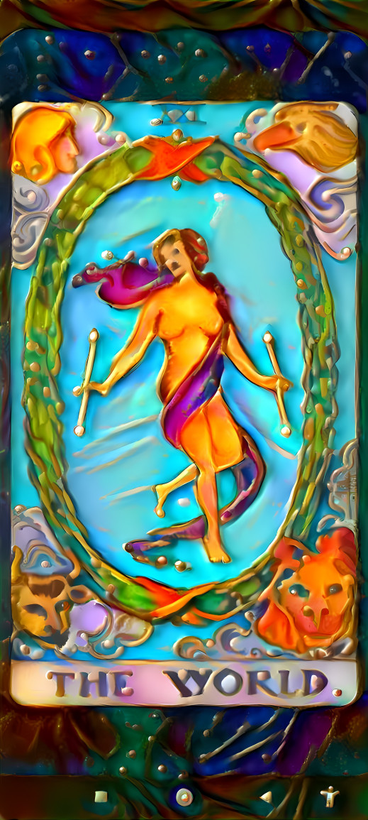 The world tarot card