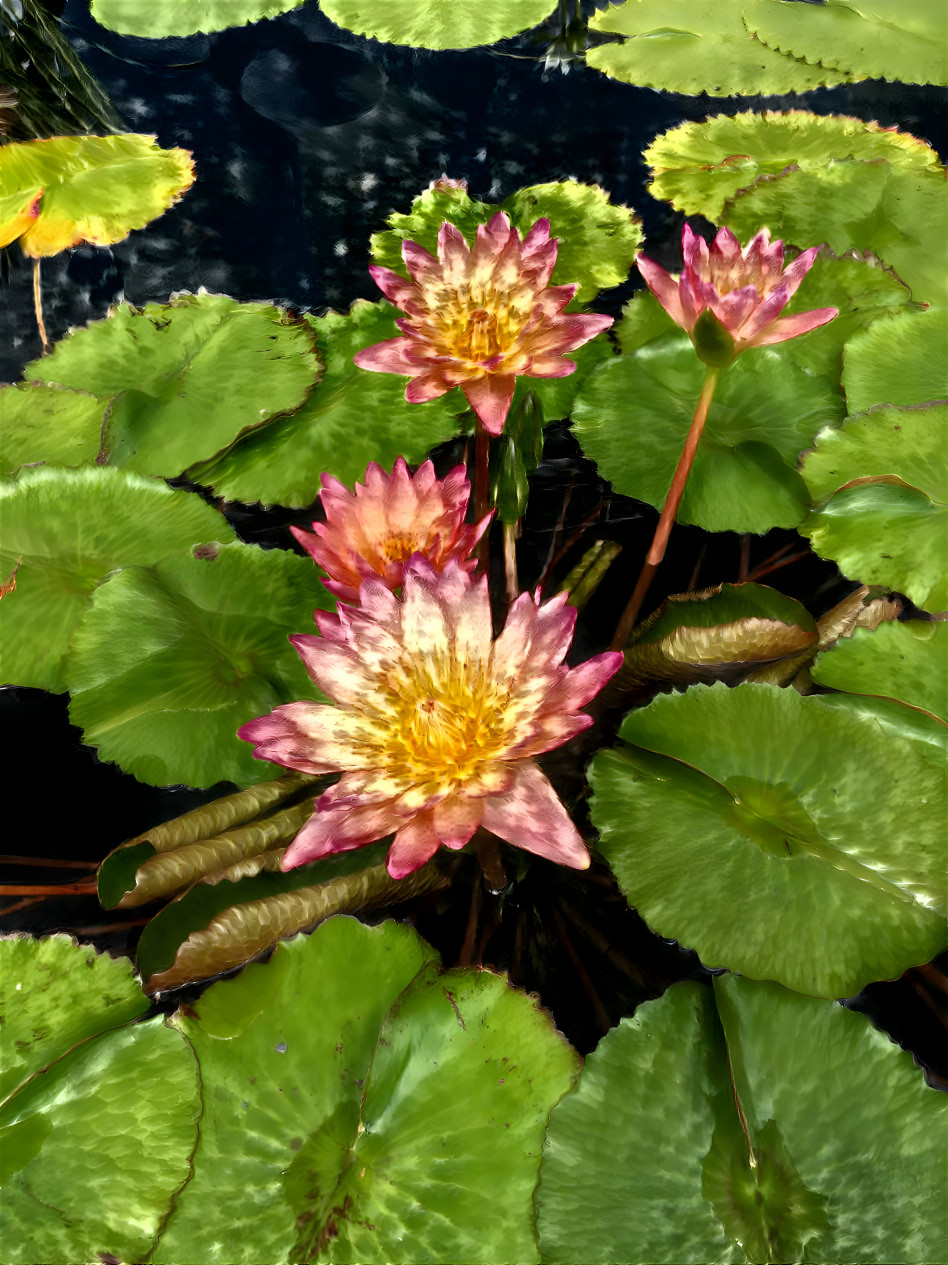 four water lillies