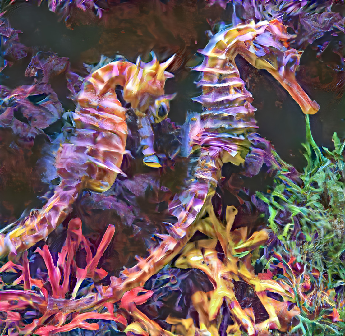 a pair of Izzard's seahorses