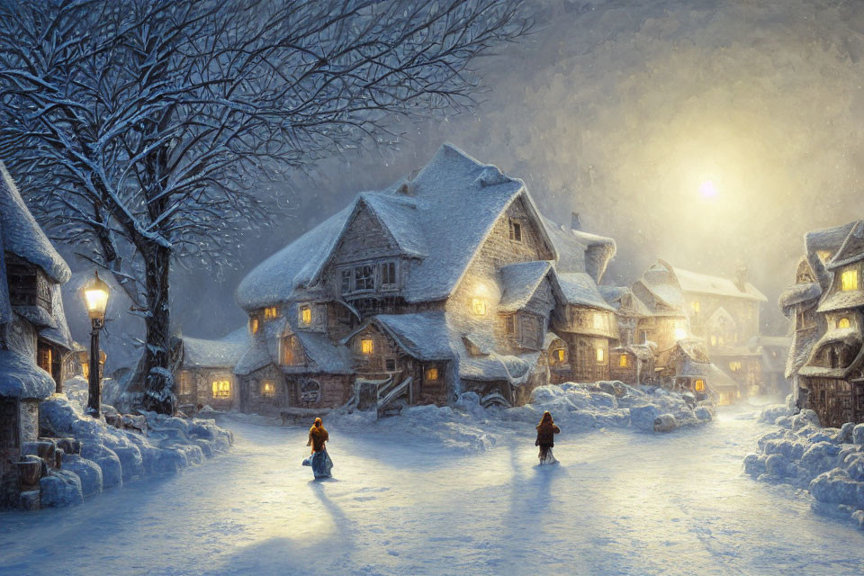 Frozen village