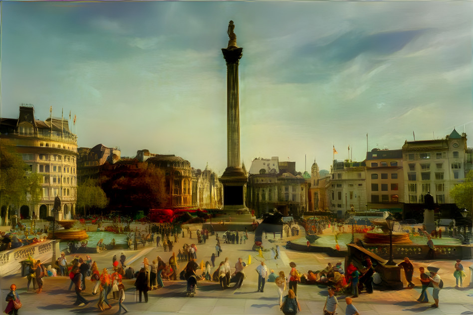 Trafalgar square painting