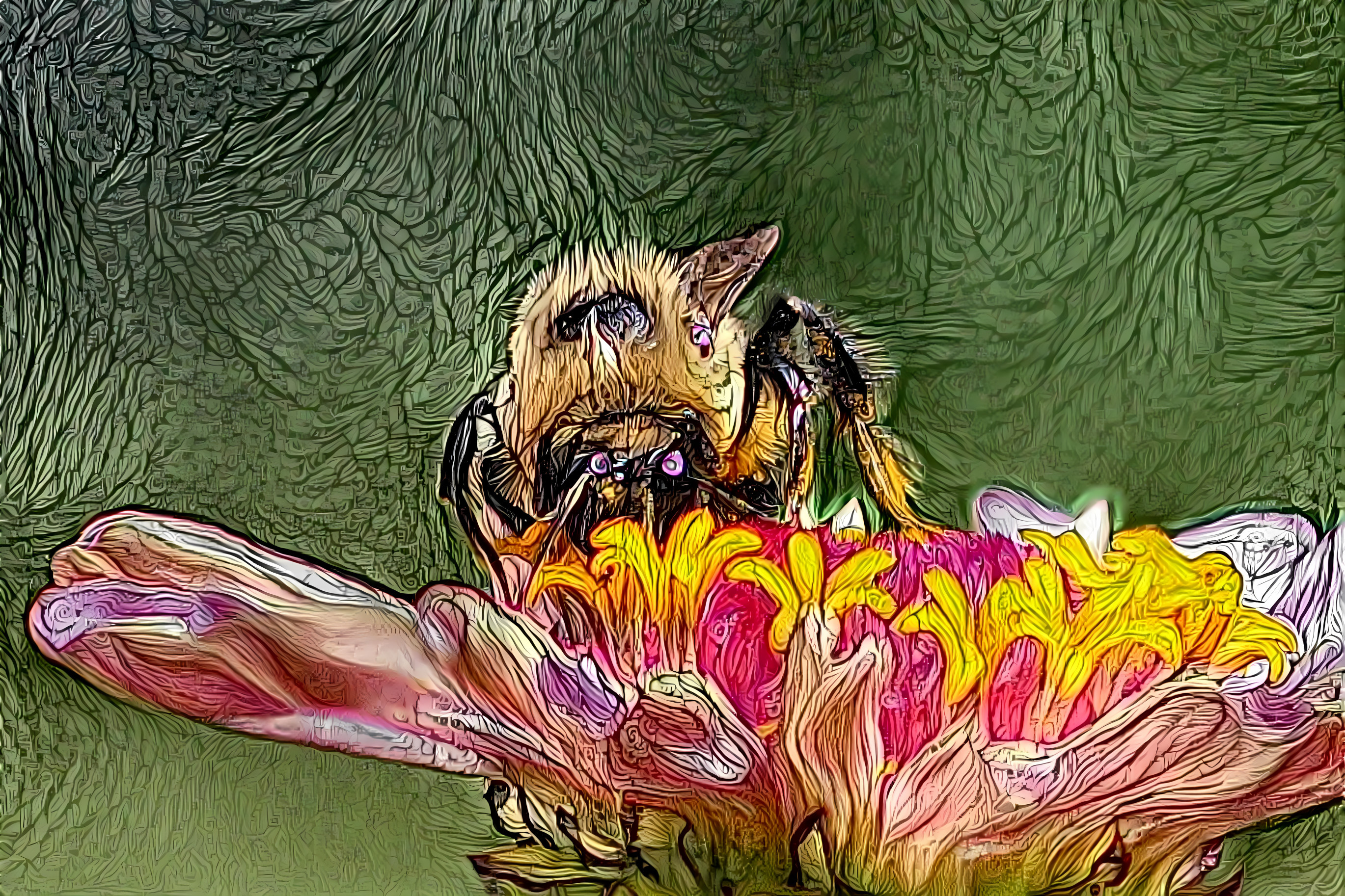 bee and flower