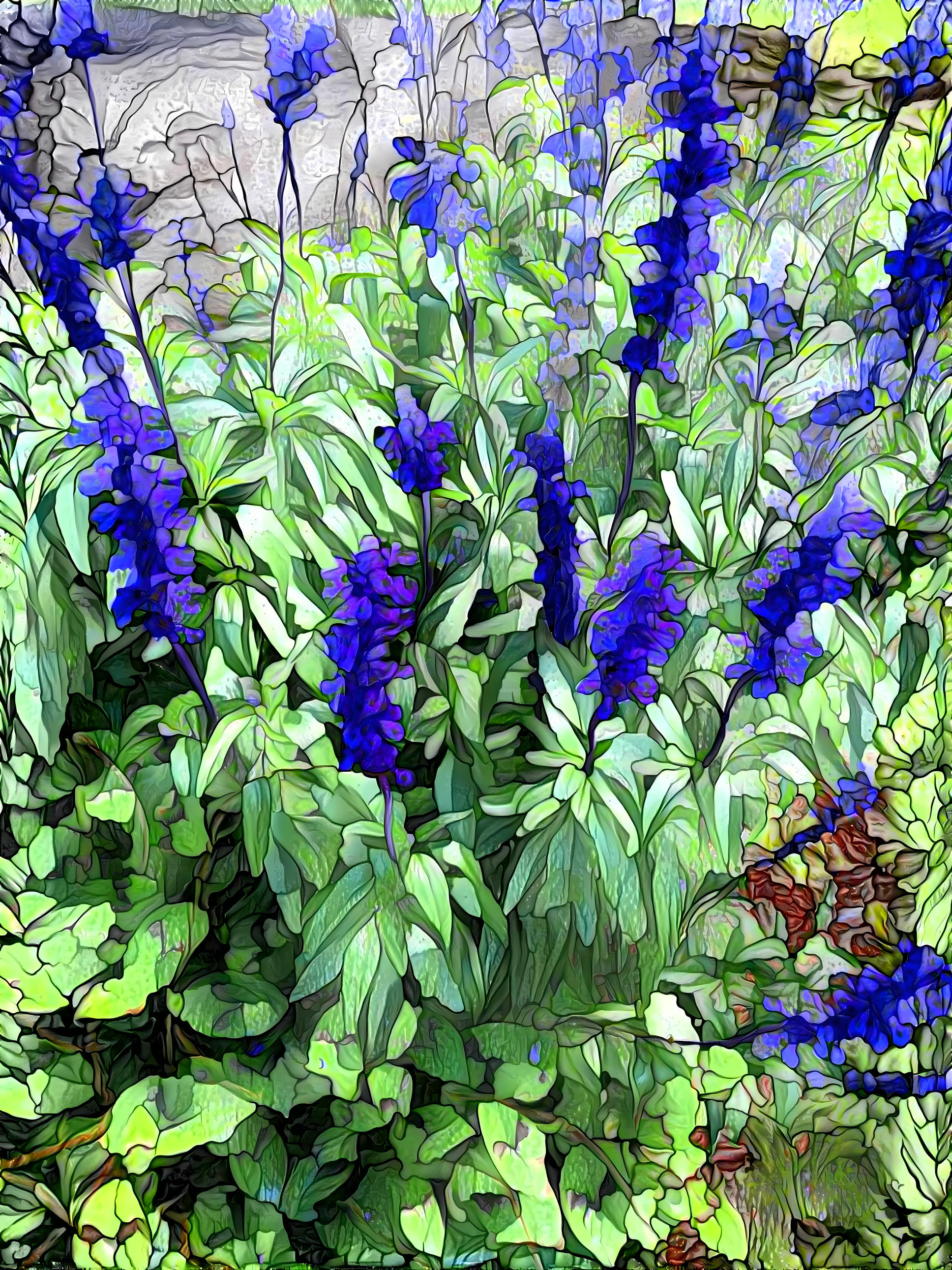 stained glass flowers