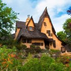 Enchanting fairy tale cottage in lush forest setting