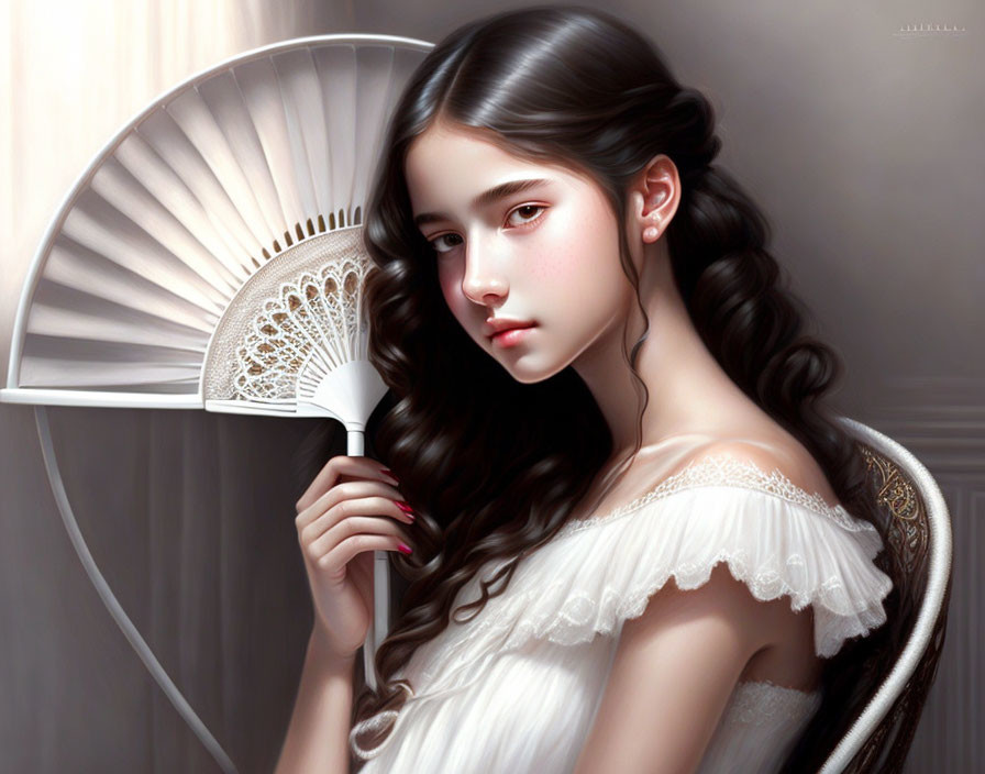 Girl with Fan