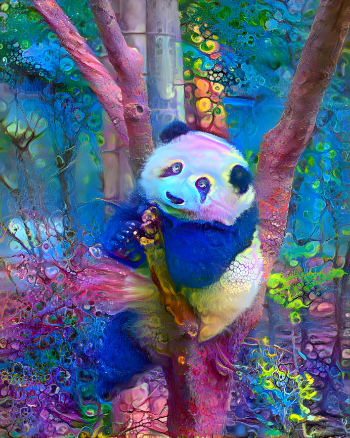 panda in tree