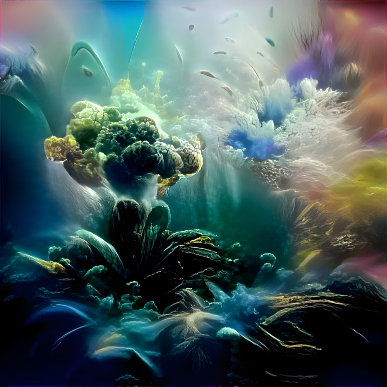 An underwater explosion