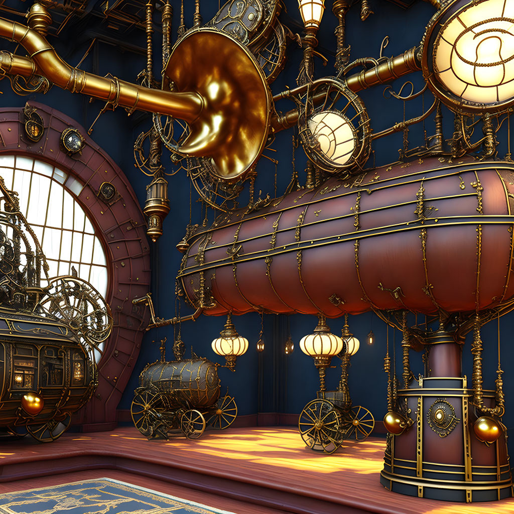 Inside a Steampunk Ship