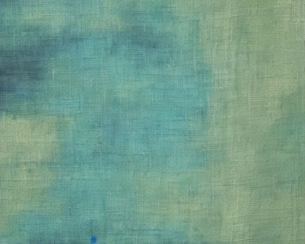 Abstract Painting in Blue and Green with Small Blue Dot