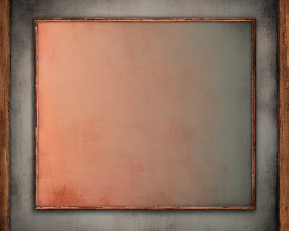 Rectangular Textured Canvas in Layered Wooden Frame on Dark Background