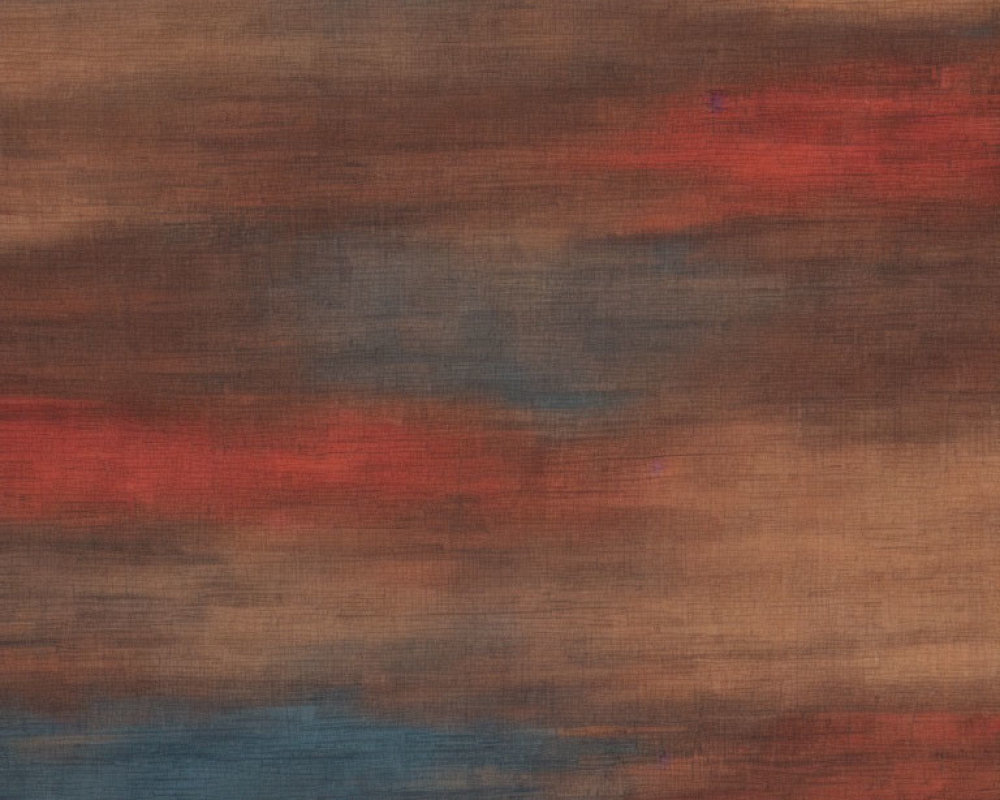 Horizontal Brush Strokes in Brown, Blue, and Red Texture Art