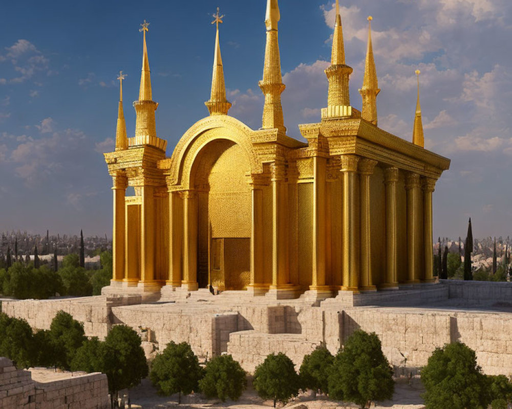 Digital reconstruction of Jewish Second Temple in Jerusalem