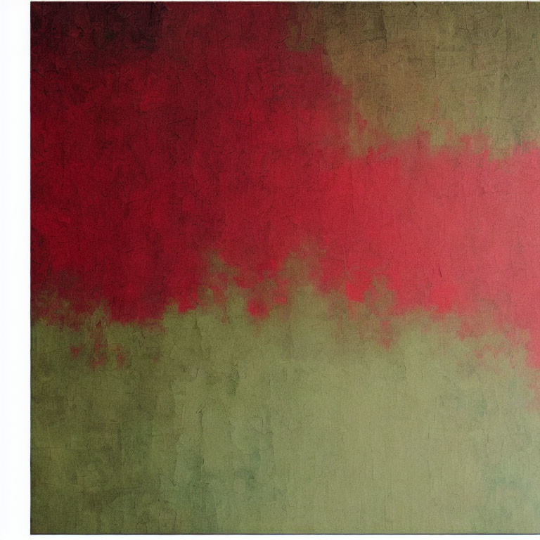 Textured Gradient Abstract Art: Deep Red to Earthy Green