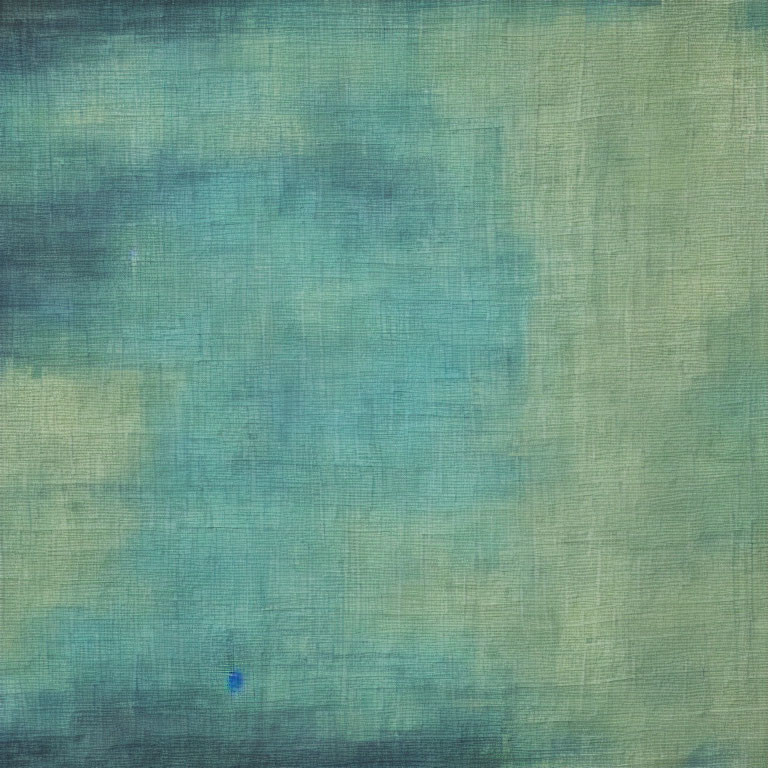 Abstract Painting in Blue and Green with Small Blue Dot