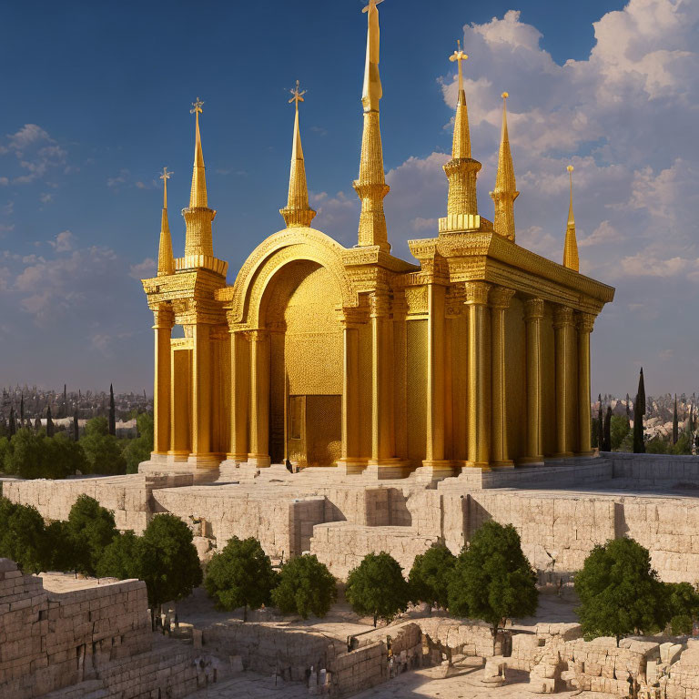 Digital reconstruction of Jewish Second Temple in Jerusalem