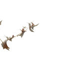 Four Flying Animated Mice in Various Poses on White Background