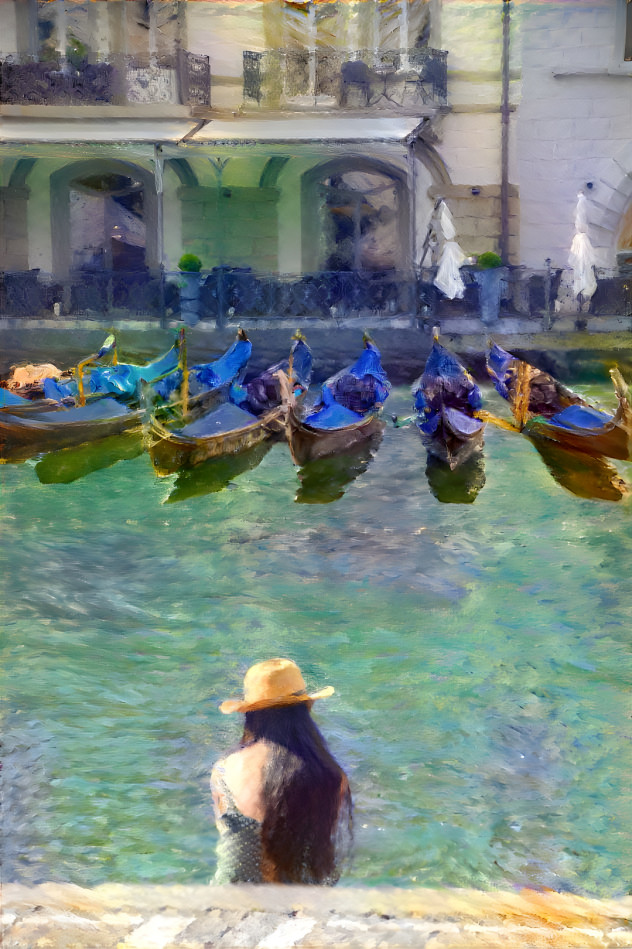 la noia que miraba les gondoles, Venecia