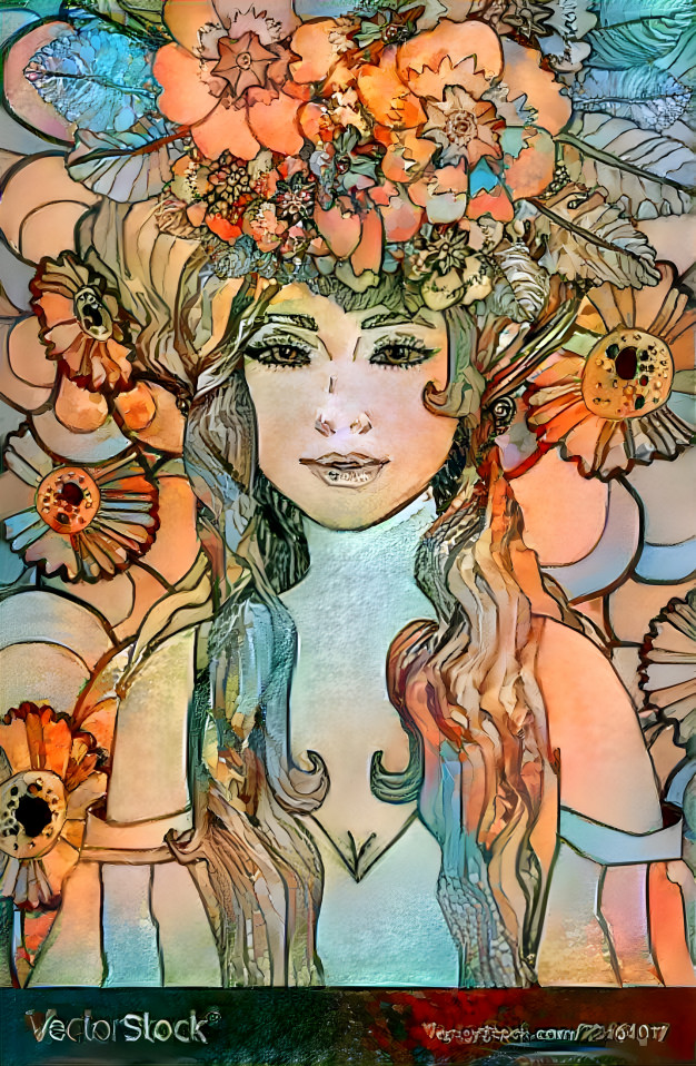 Stock image as Mucha Art