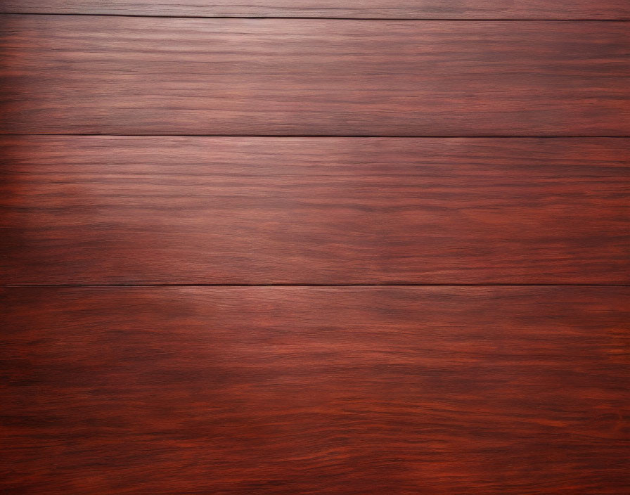 Smooth Polished Mahogany Wooden Planks with Horizontal Arrangement