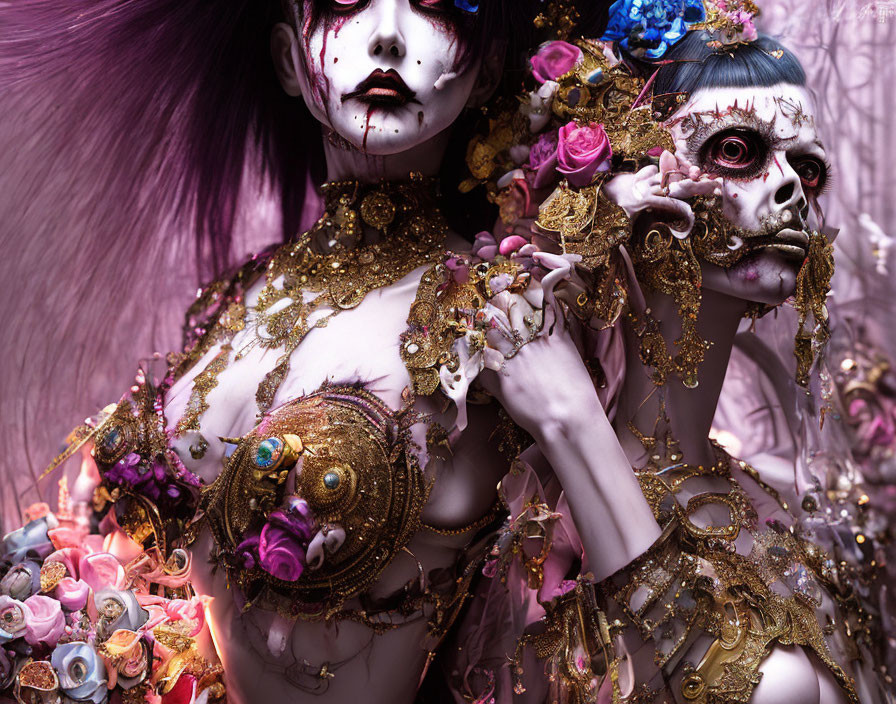 Elaborate Dark Fantasy Costumes with Intricate Makeup