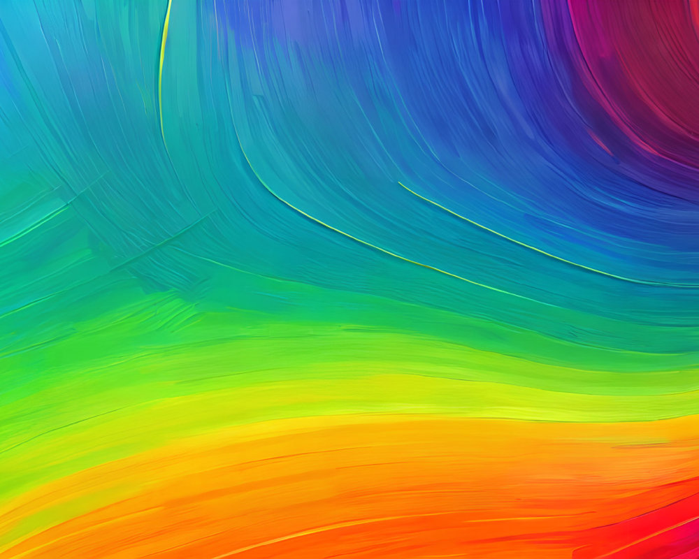 Colorful Abstract Swirls Transitioning in Rainbow Spectrum