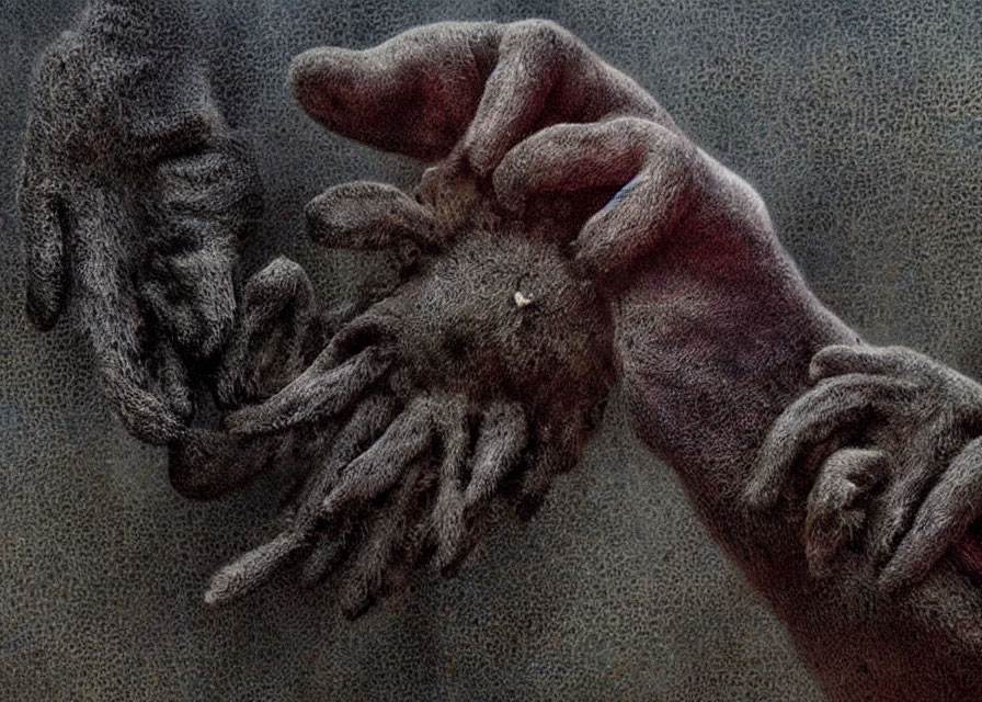 Person's Hands with Elongated Fingers for a Spooky Effect