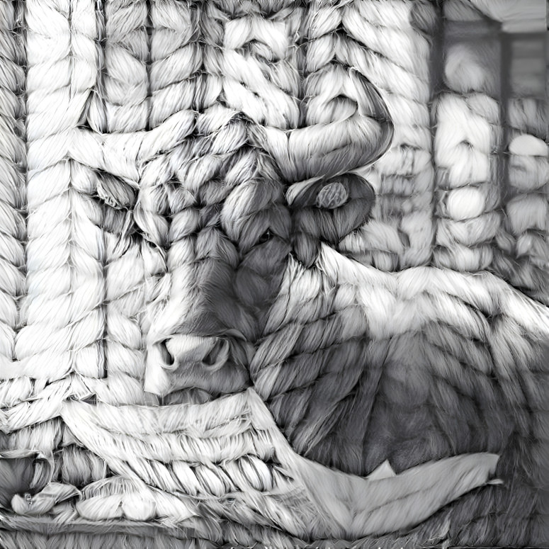 Woven Bull (B&W)