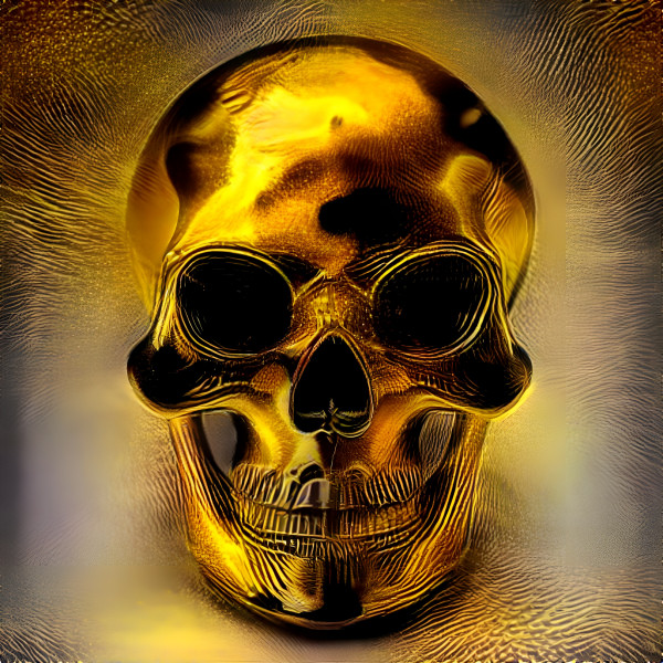 Golden skull