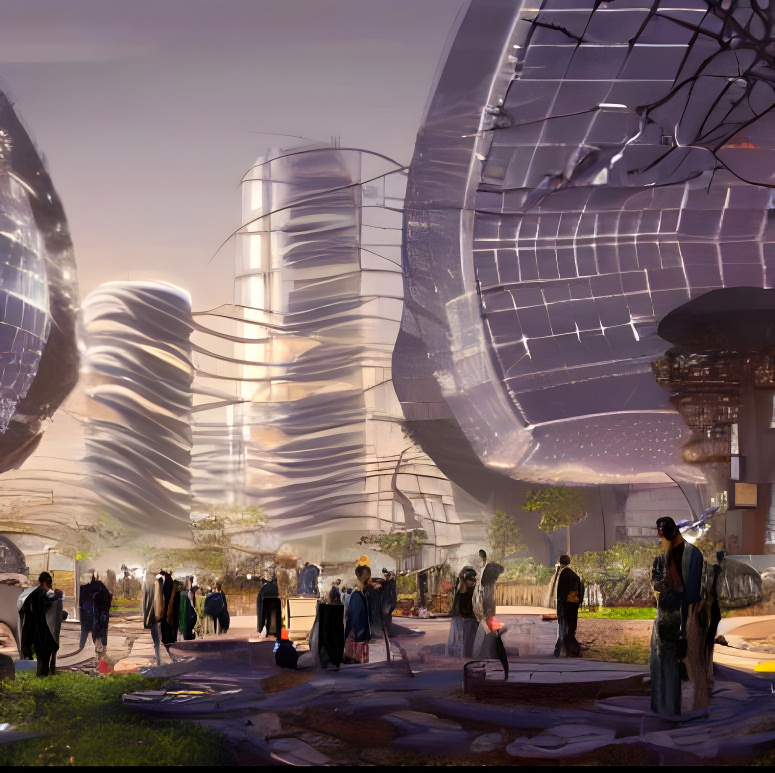 Solarpunk city