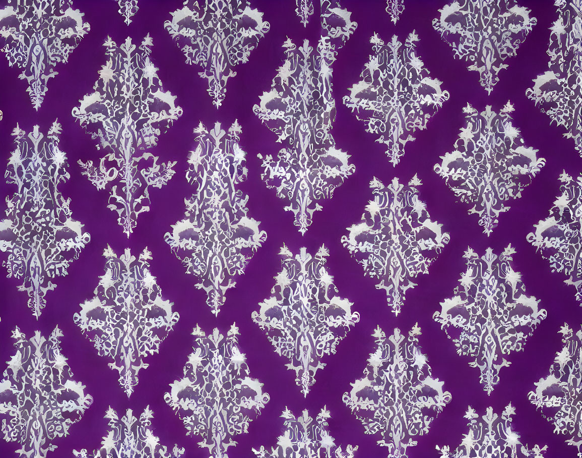 Purple Background with White Damask Pattern