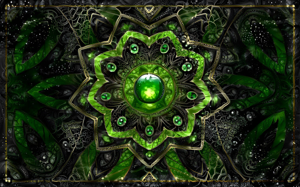 Green Fractal Flower