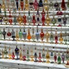 Vibrant Glass Bottles in Various Shapes and Sizes