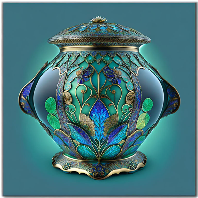 Intricate Cloisonné Vase with Floral and Avian Motifs