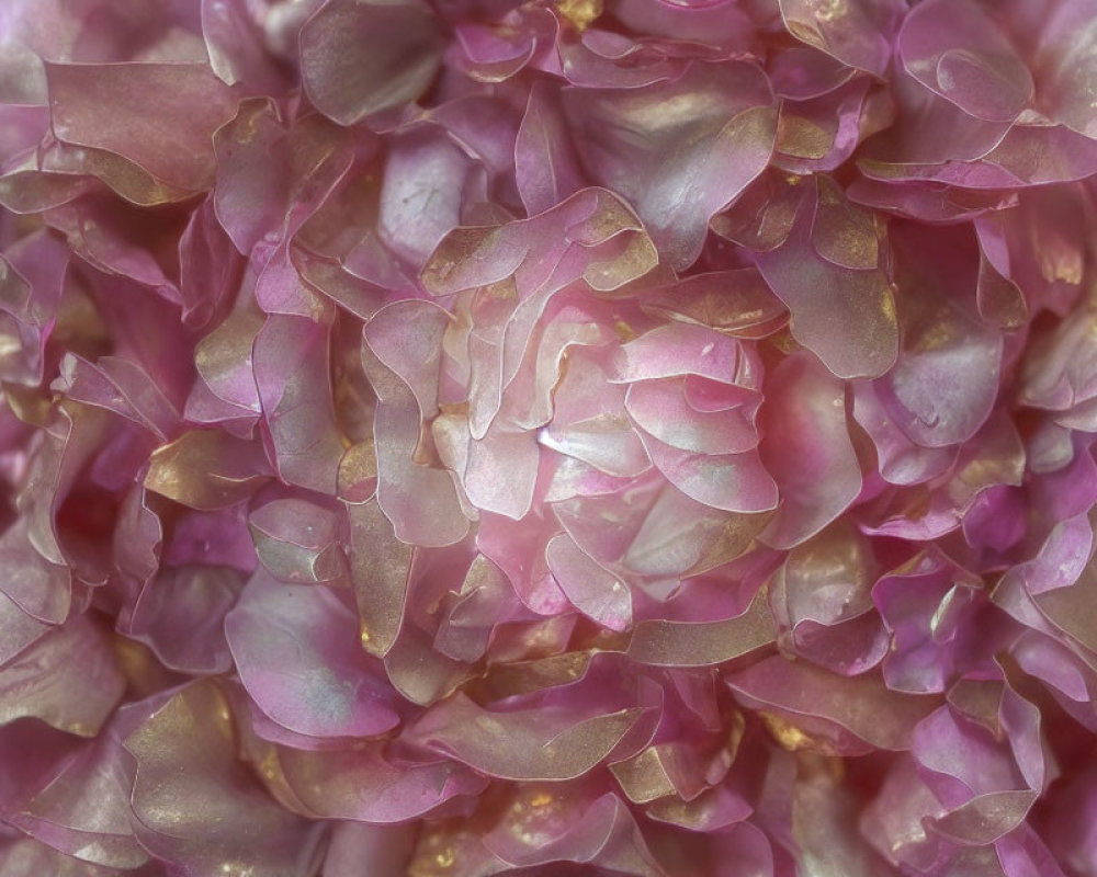 Purple and Gold Iridescent Ornamental Cabbage with Ruffled Edges