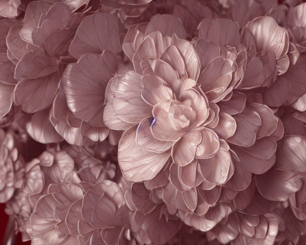 Detailed Close-Up of Monochromatic Rose Peonies